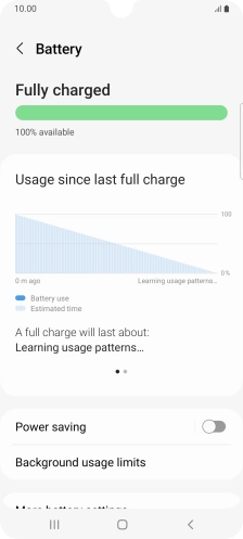 Press Power saving.