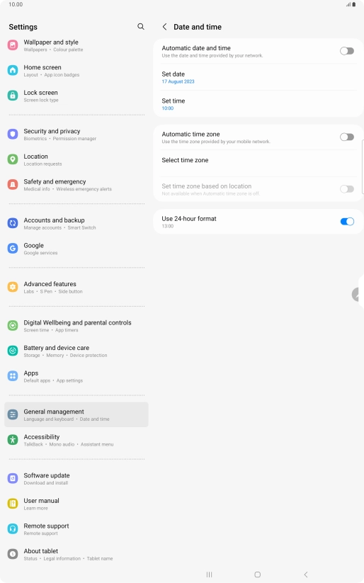 Press the indicator next to 