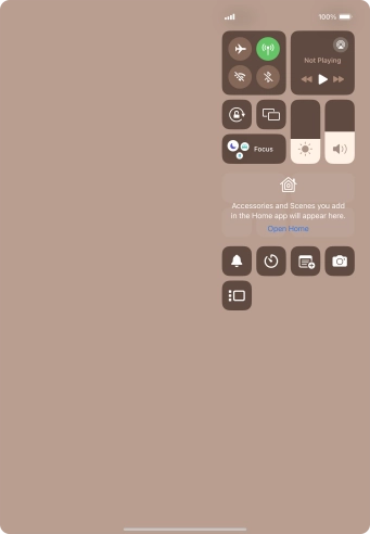 Press the flight mode icon to turn the function on or off.