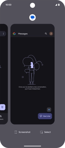 To end one running application, slide your finger upwards on the required application.