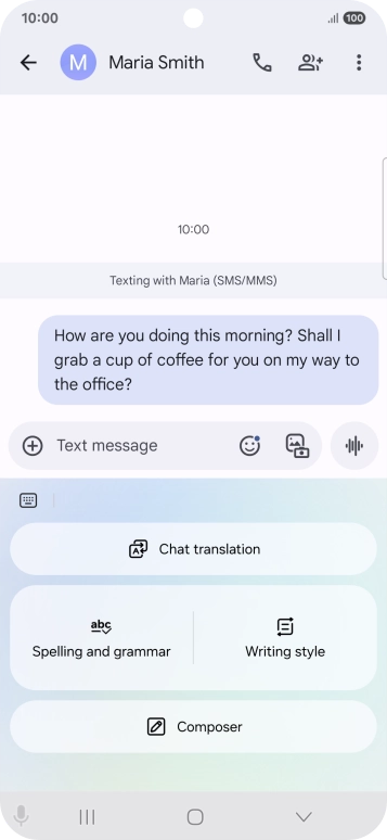 Press Chat translation.