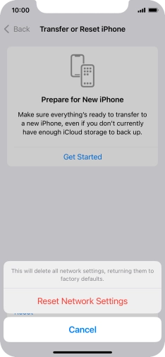 Press Reset Network Settings.