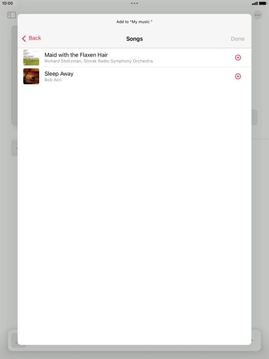 Go to the required category and press the required audio file.