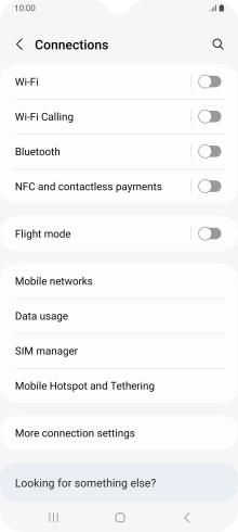 Press Data usage.