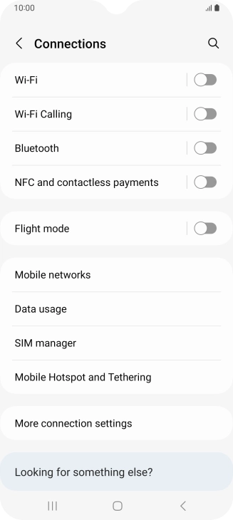 Press Data usage.