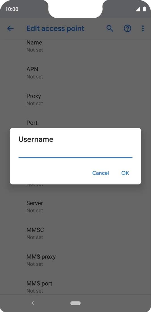 Key in eesecure and press OK.