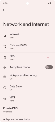 Press Hotspot and tethering.