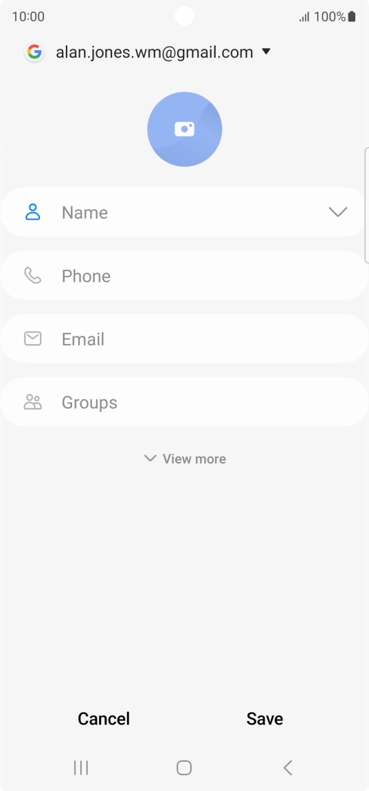 Press the address book drop down list.