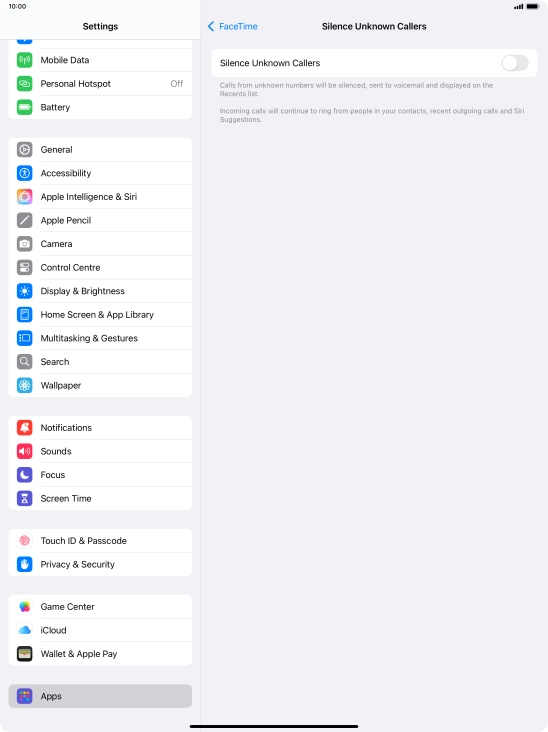 Press the indicator next to 