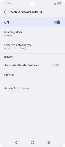 Press the indicator next to 