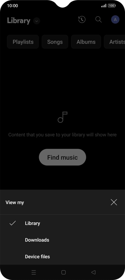 Press the required category and go to the required audio file.