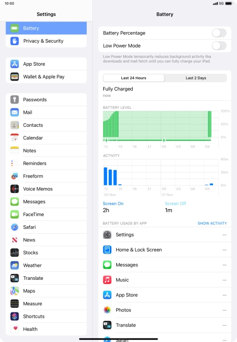 Press the indicator next to 