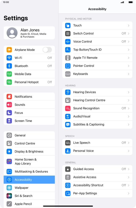 Press the required category below 