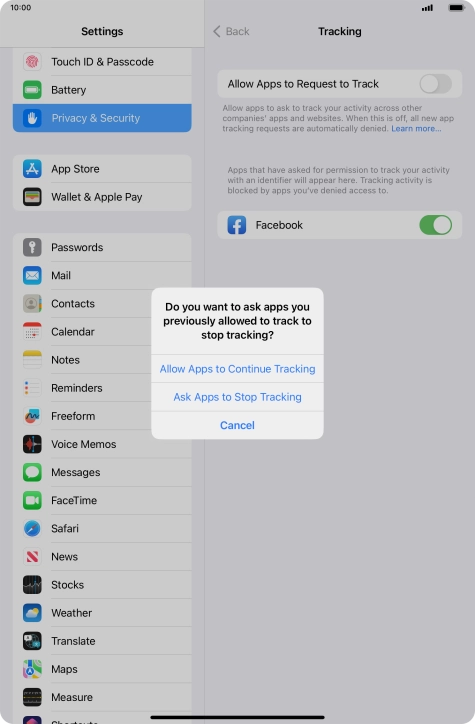 If you turn off the function, press the required setting.