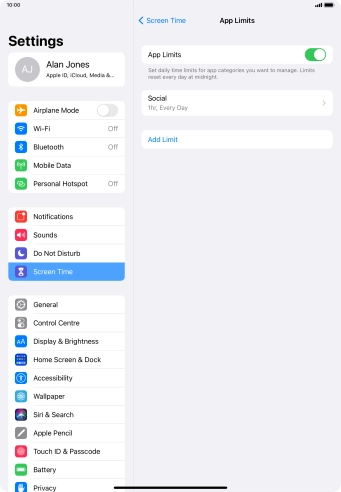 Press the required category.