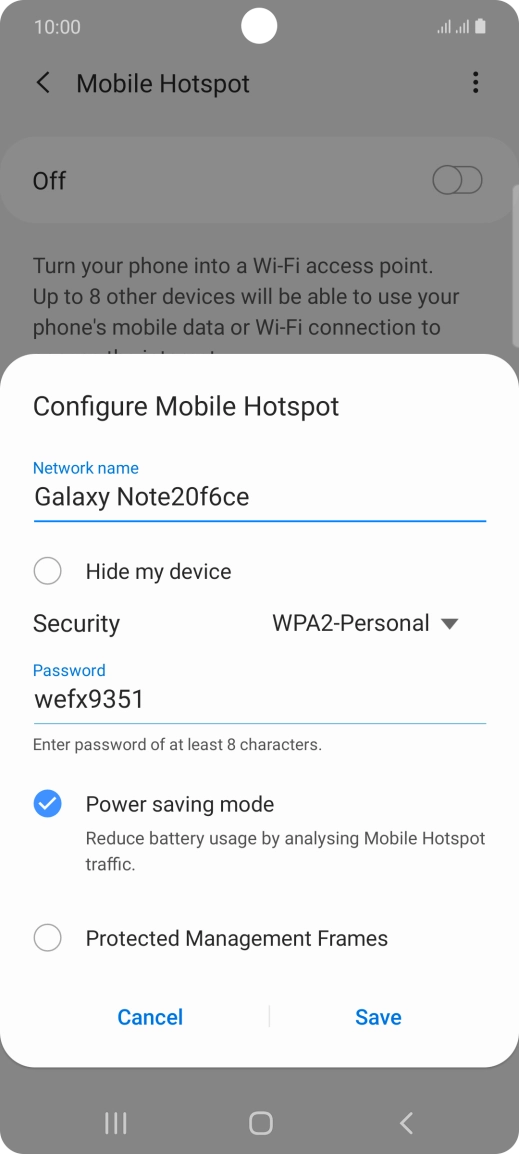 Press the field below 