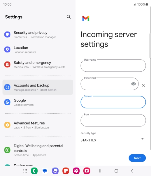 Press the field below 