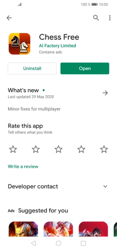 Press Uninstall.