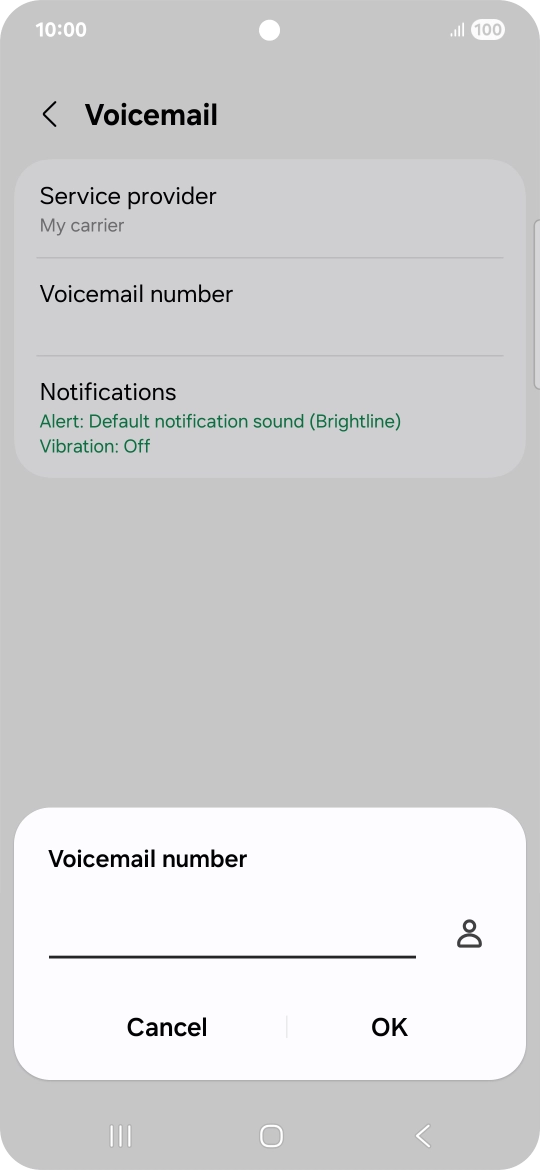 Key in +447953222222 and press OK.