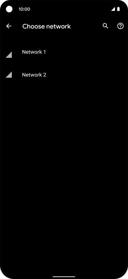 Press the required network.