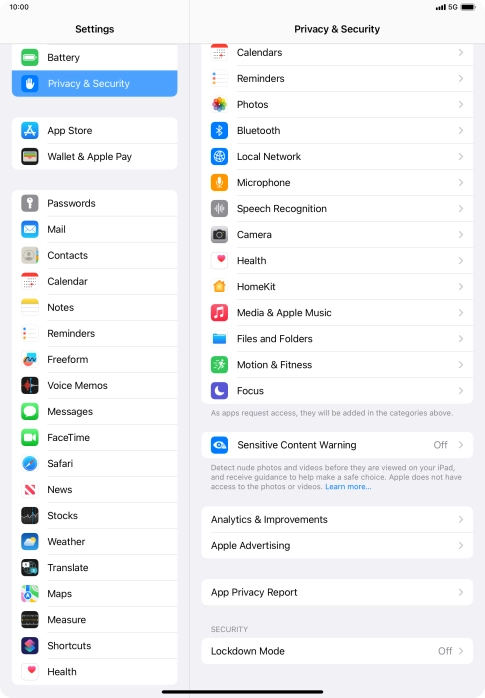 Press App Privacy Report.