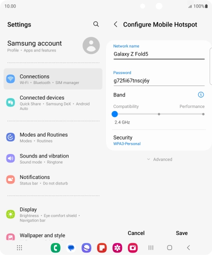 Press the field below 