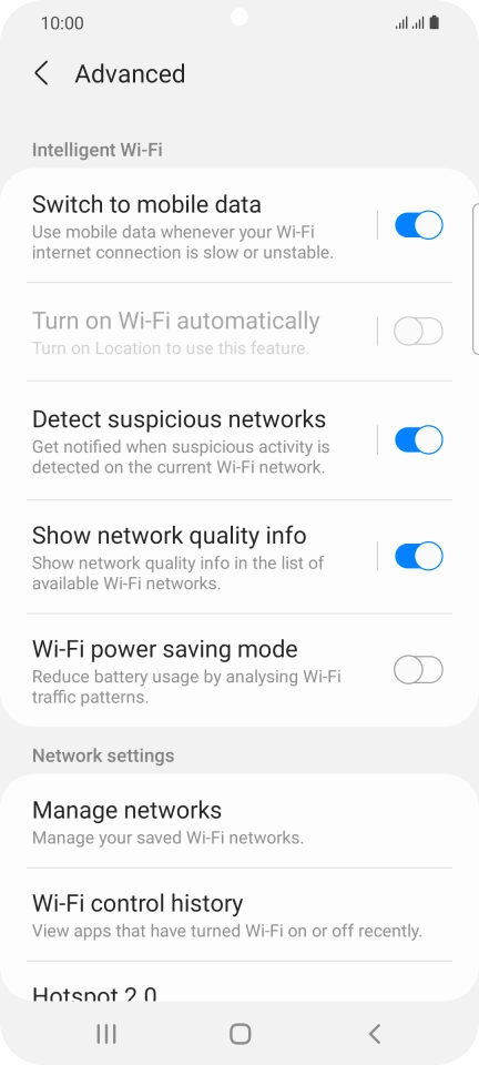 Press the indicator next to 