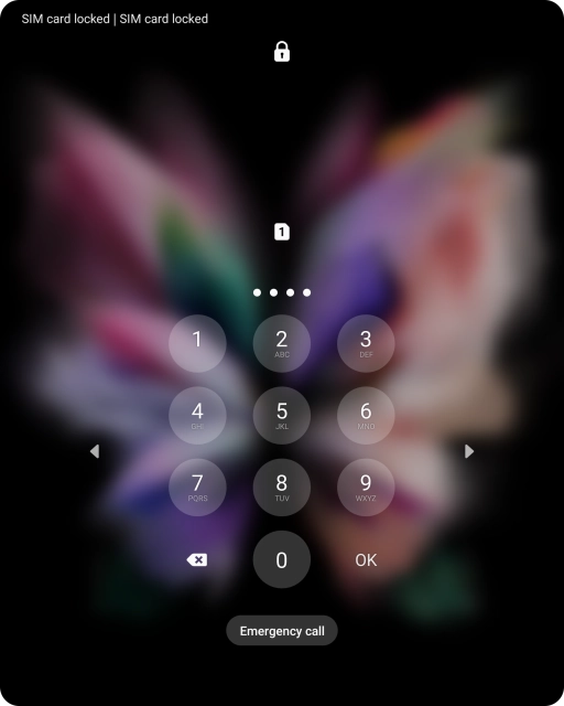 If you're asked to key in your PIN, do so and press OK. The default PIN is 1111.