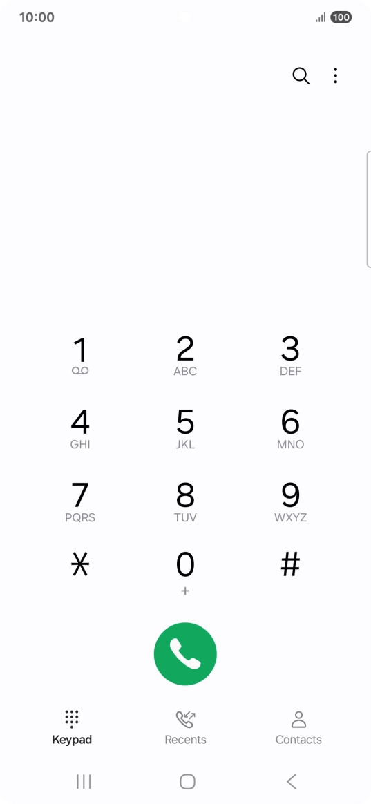 Press the menu icon.