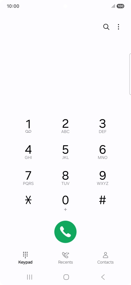 Press the menu icon.