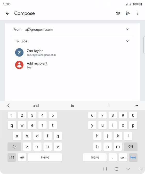 Press the required contact.