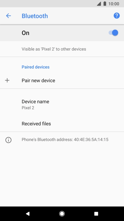 Press Pair new device.