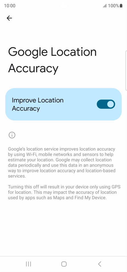 If you press the indicator next to 