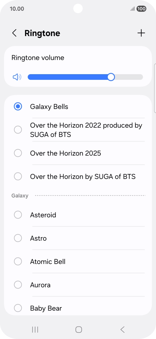 Press the required ring tones to hear them.