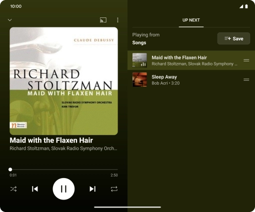 Press arrow right to go to the next audio file.