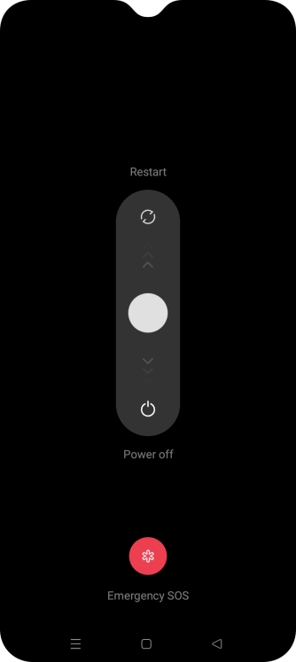 Press and drag the circle downwards.