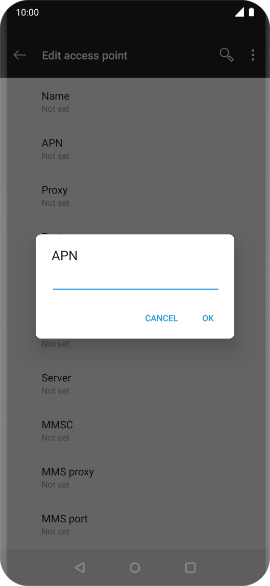 Key in everywhere and press OK.