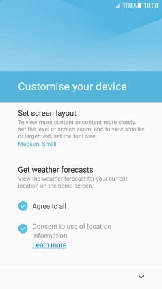 Follow the instructions on the screen to transfer the content from the other phone and finish the activation of your phone.