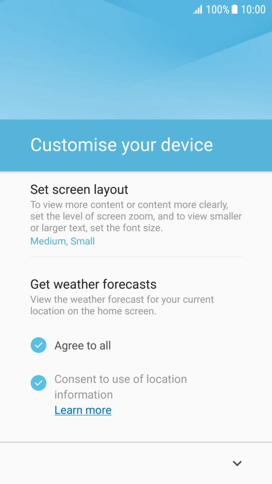 Follow the instructions on the screen to transfer the content from the other phone and finish the activation of your phone.