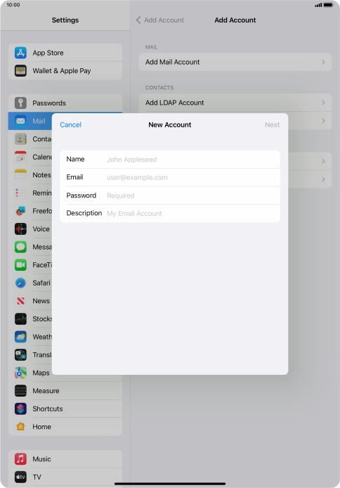 Press Name and key in the required sender name.