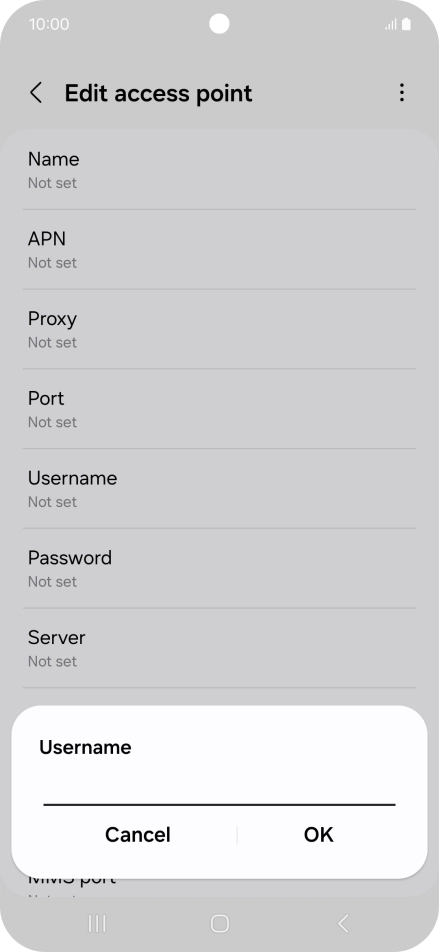 Key in eesecure and press OK.