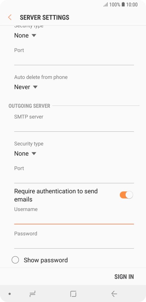 Press the field below 