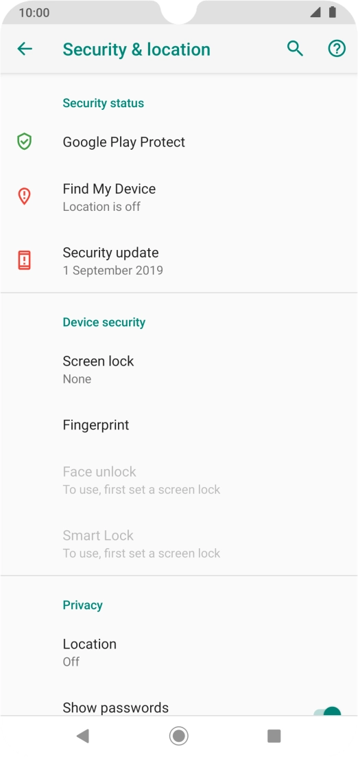 Press the Home key to return to the home screen.