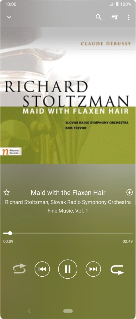 Press arrow right to go to the next audio file.