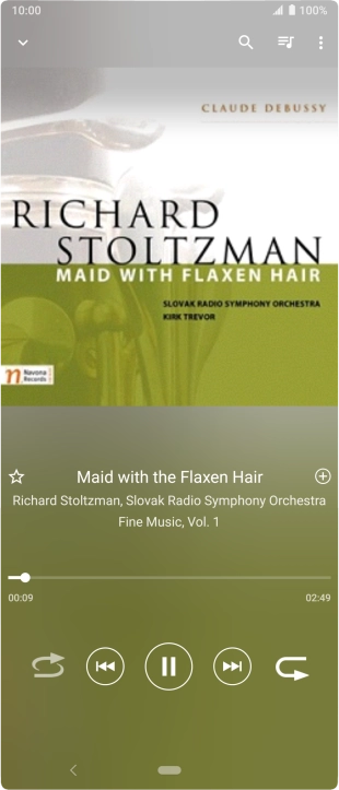 Press arrow right to go to the next audio file.
