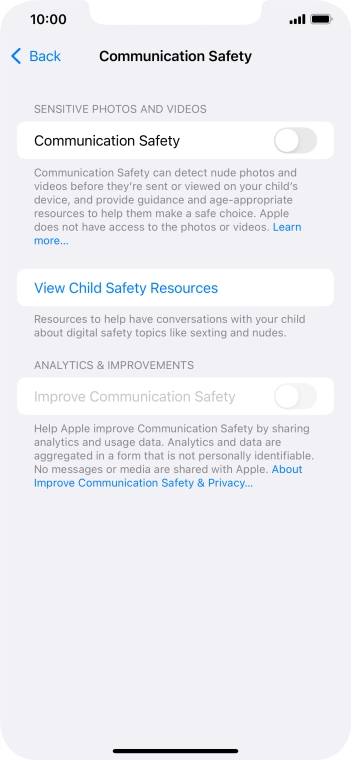 Press the indicator next to 