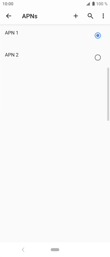 Press the field next to the data connection to activate it.