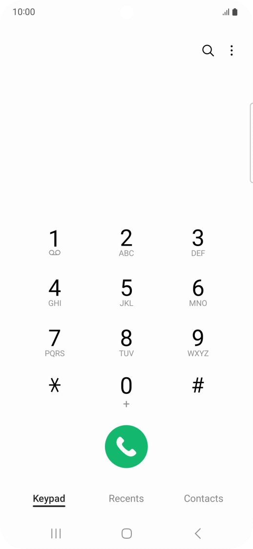 Press the menu icon.