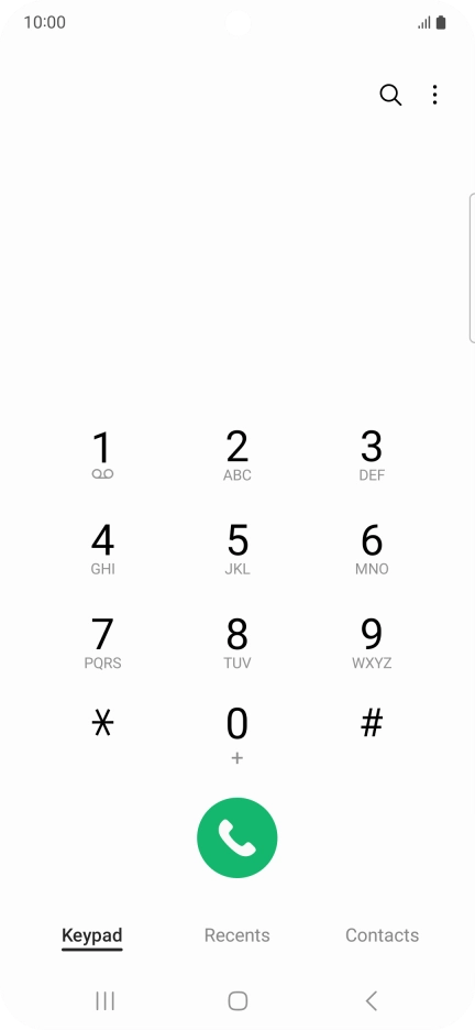 Press the menu icon.