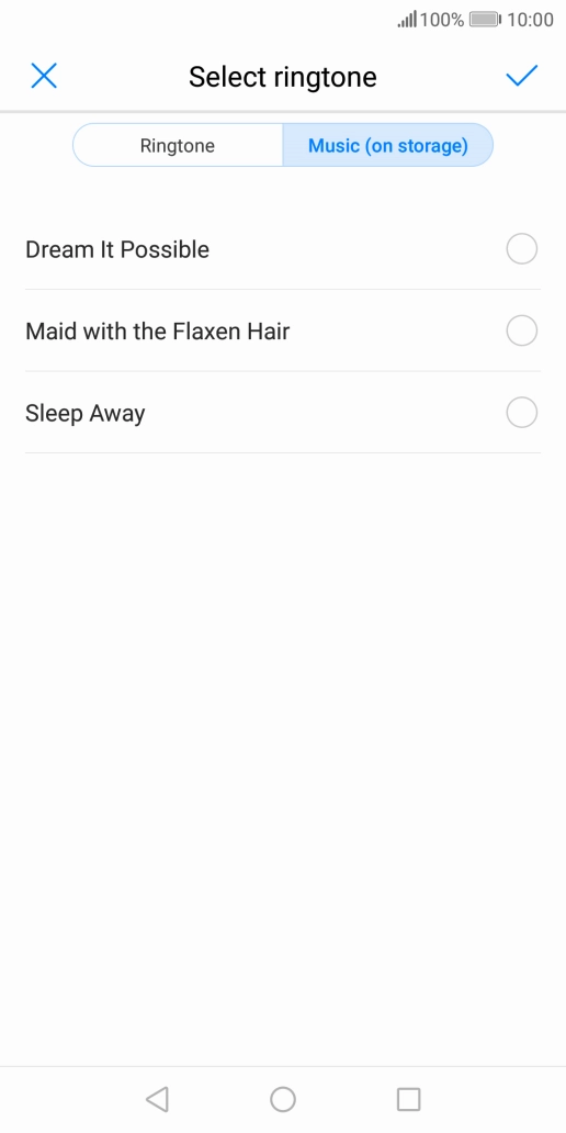 Press the required ring tones to hear them.